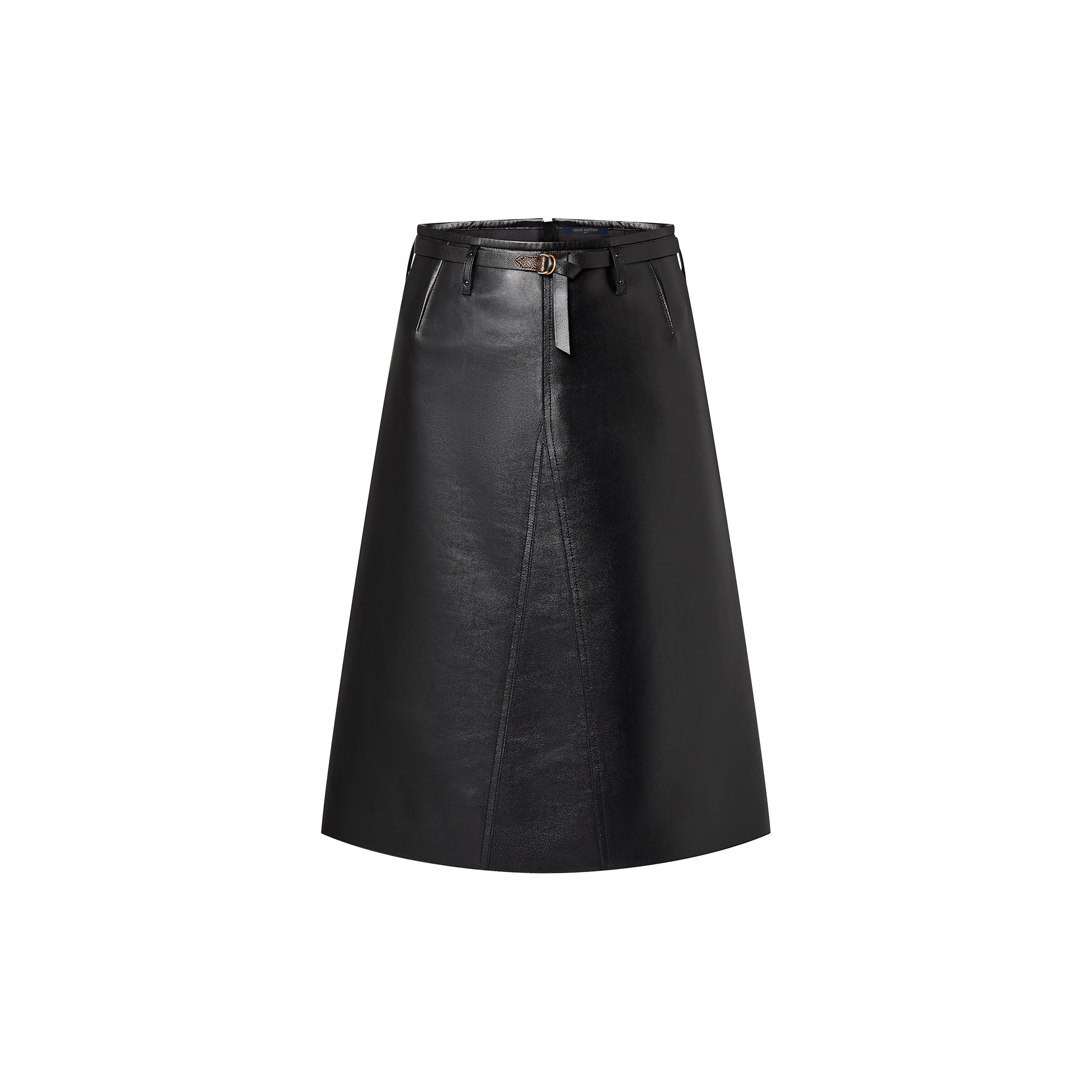 Leather Belted Midi Skirt Women ReadytoWear LOUIS VUITTON